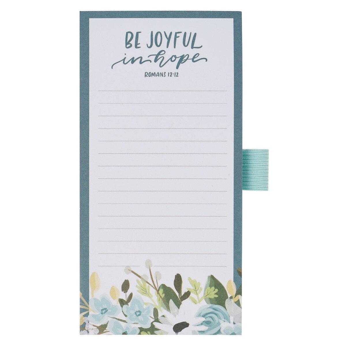 Be Joyful in Hope Magnetic Notepad and Pen Gift Set - Romans 12:12 - The Christian Gift Company