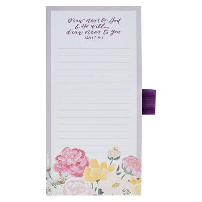 Draw Near to God Magnetic Notepad and Pen Gift Set James 4:8 - The Christian Gift Company