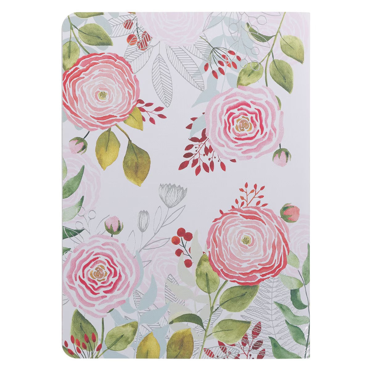 Find Joy in the Little Things Pink Floral Large Notebook - The Christian Gift Company