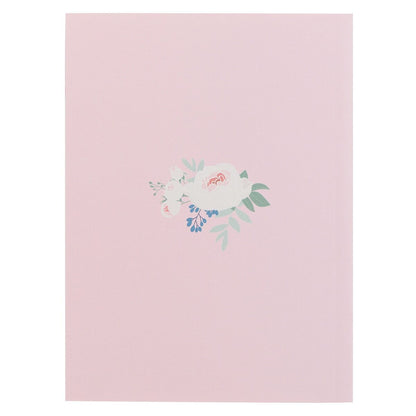 Trust in the Lord Pink Floral Medium Notebook - Proverbs 3:5 - The Christian Gift Company