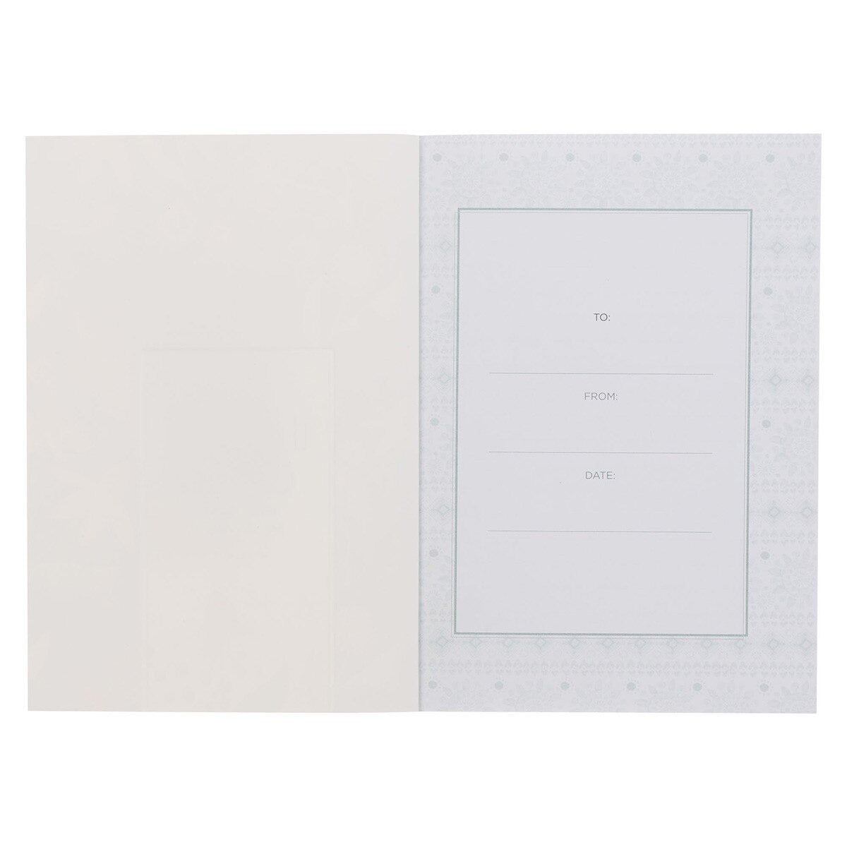 Through Christ Green Floral Medium Notebook - Philippians 4:13 - The Christian Gift Company