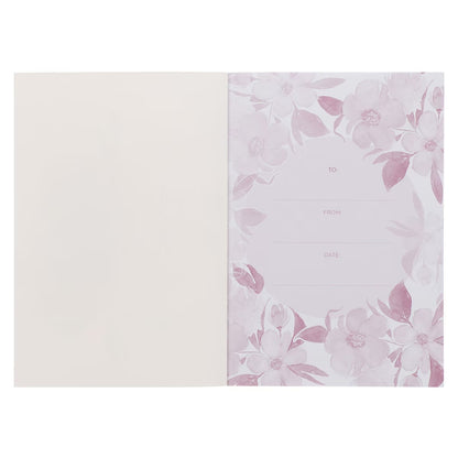 Be Still and Know Pink Floral Medium Notebook - Psalm 46:10 - The Christian Gift Company