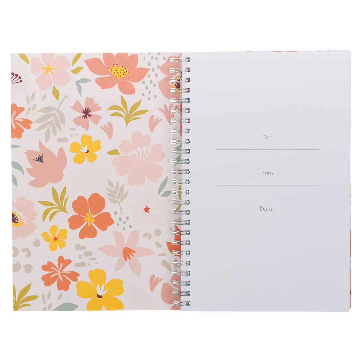 Strength and Dignity Bright Floral Spiral Notebook - Proverbs 31:25 - The Christian Gift Company