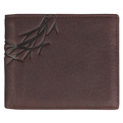 Crown of Thorns Espresso Brown Genuine Leather Wallet