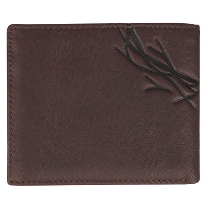 Crown of Thorns Espresso Brown Genuine Leather Wallet