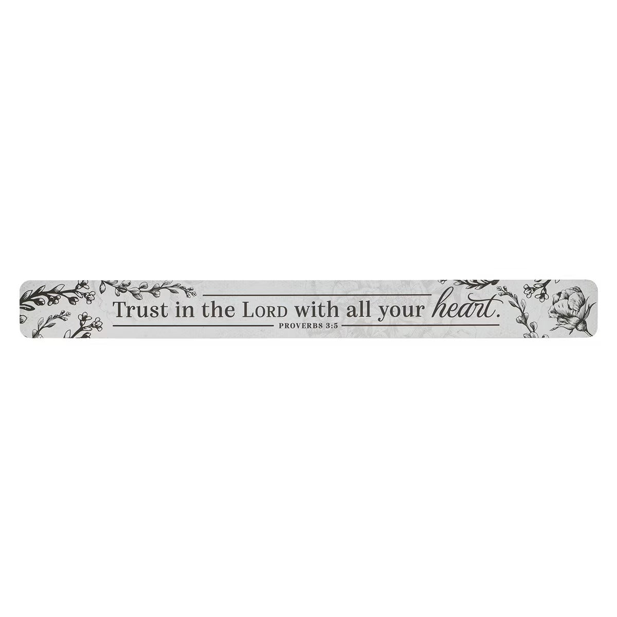 Trust in the Lord Monochrome Large Magnetic Strip - Proverbs 3:5 - The Christian Gift Company