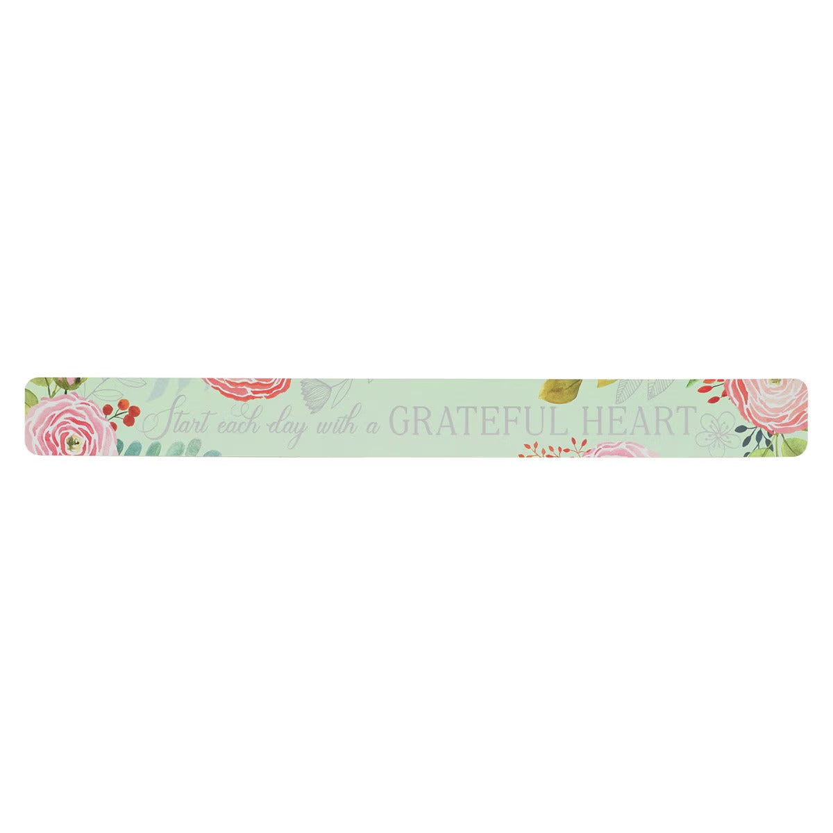 A Grateful Heart Pink Floral Large Magnetic Strip - The Christian Gift Company