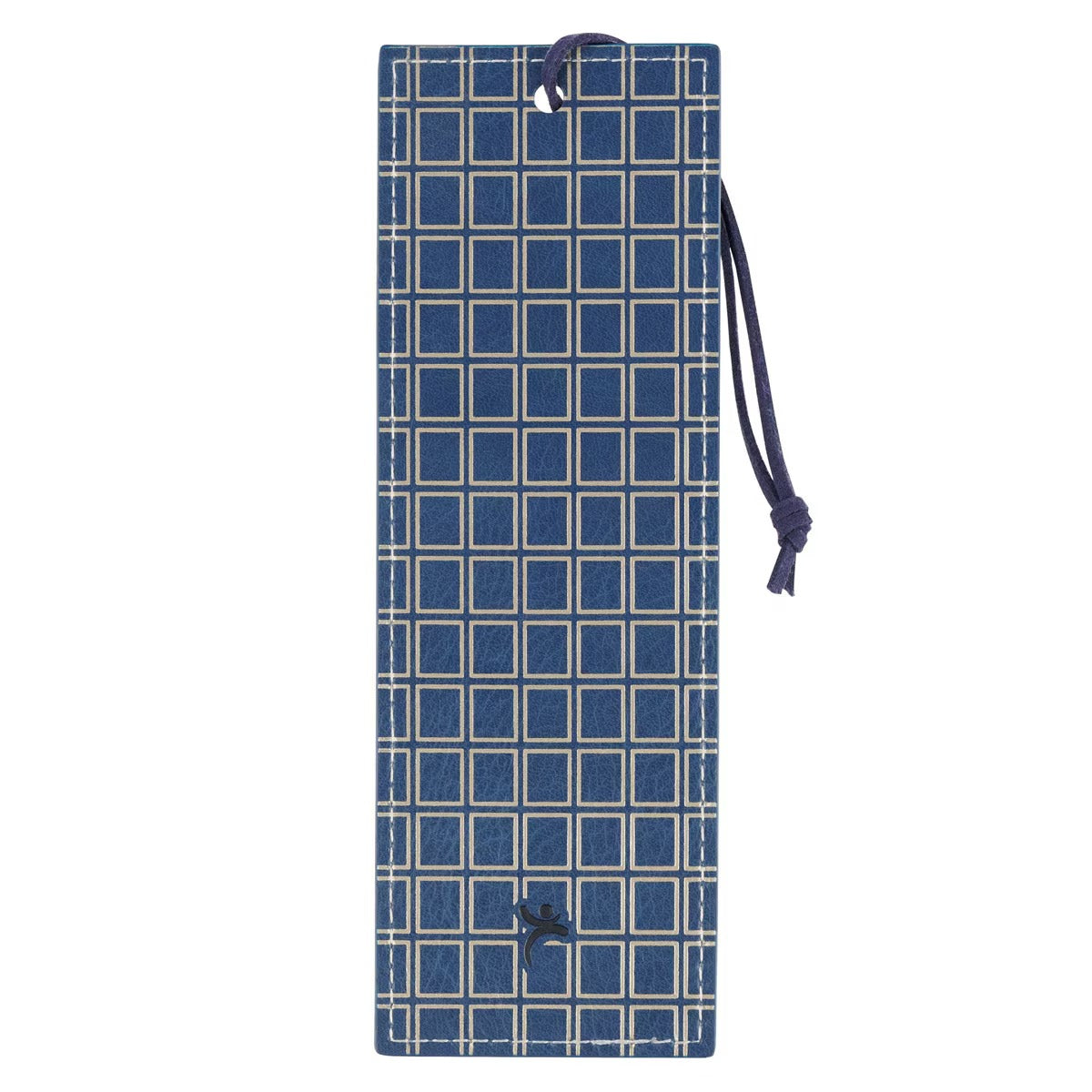 Plans Modern Blue Grid Faux Leather Bookmark - Jeremiah 29:11 - The Christian Gift Company