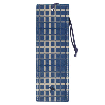 Plans Modern Blue Grid Faux Leather Bookmark - Jeremiah 29:11 - The Christian Gift Company
