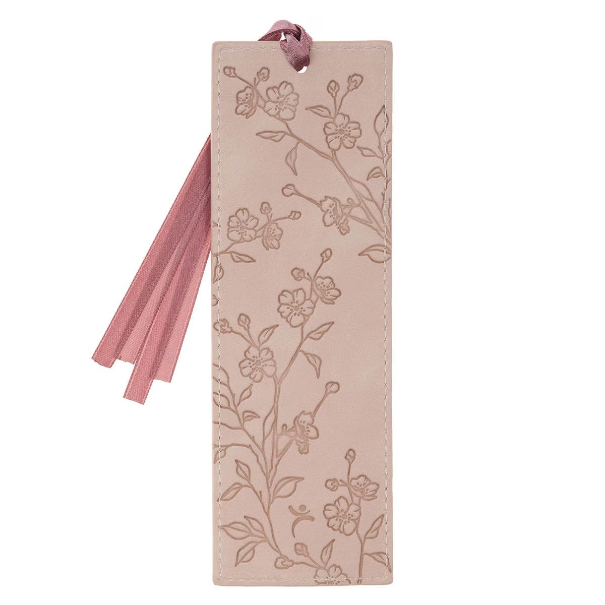 Trust Mottled Blush Faux Leather Bookmark - Proverbs 3:5 - The Christian Gift Company