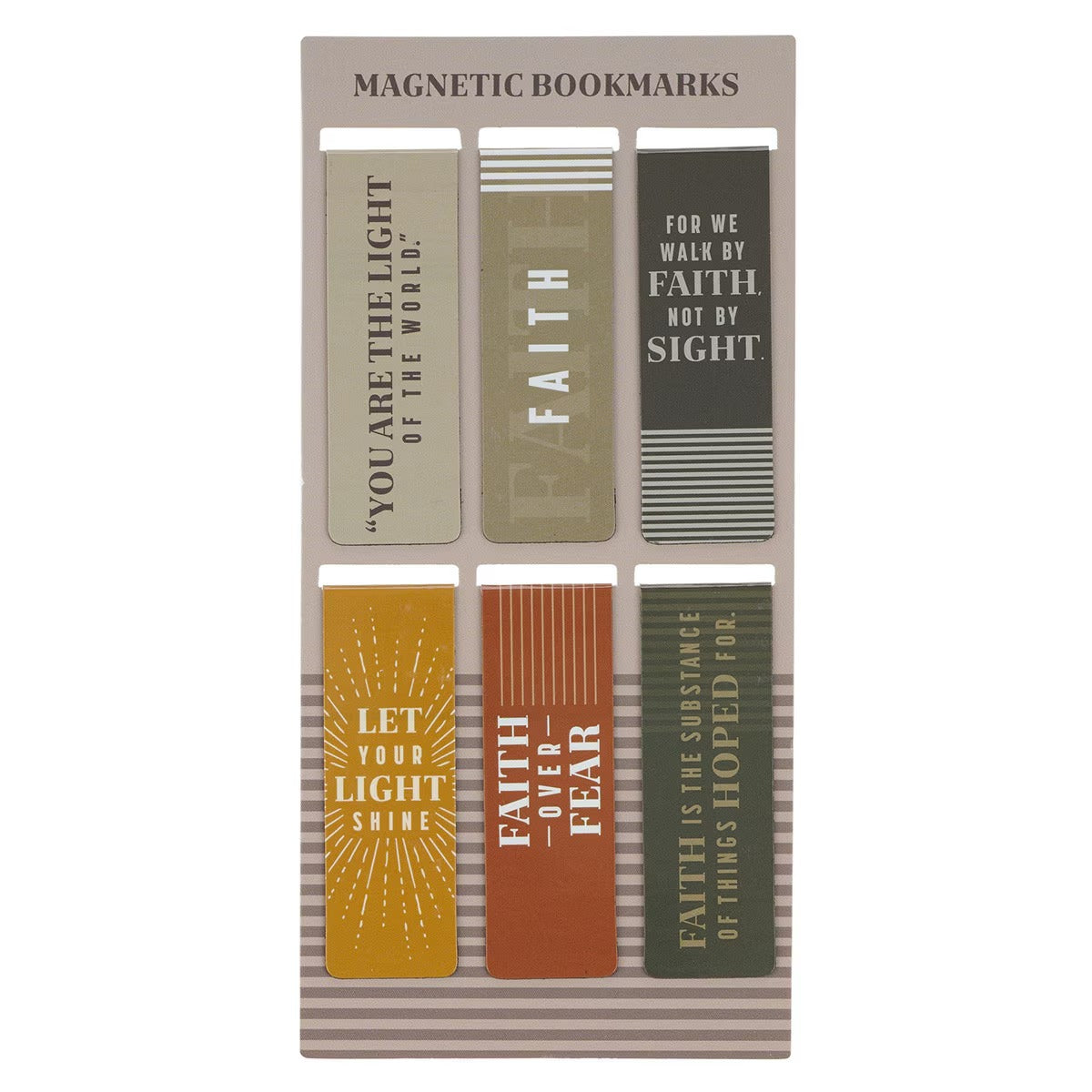 Faith and Light Magnetic Bookmark Set - The Christian Gift Company