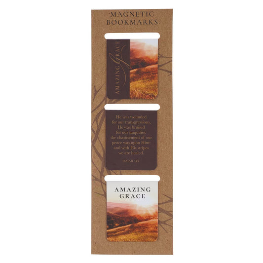 Amazing Grace Die-cut Magnetic Bookmark Set - Isaiah 53:3