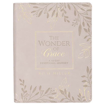 The Wonder of Grace: A 40-Day Devotional Journey Taupe Faux Leather Devotional