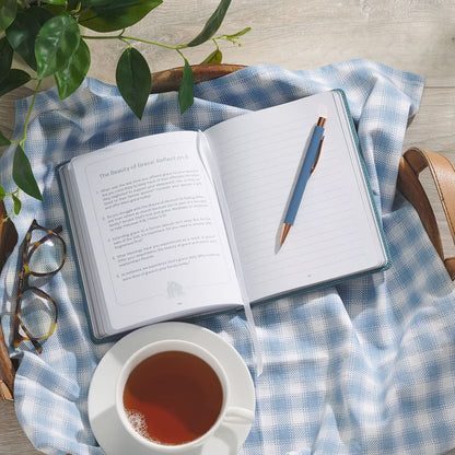 Beautifully Blended Blue Faux Leather Daily Devotional for Couples