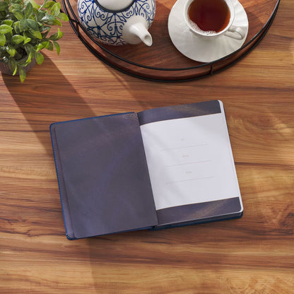 Live Well: God's Plan for Your Wellbeing Blue Faux Leather Daily Devotional - The Christian Gift Company