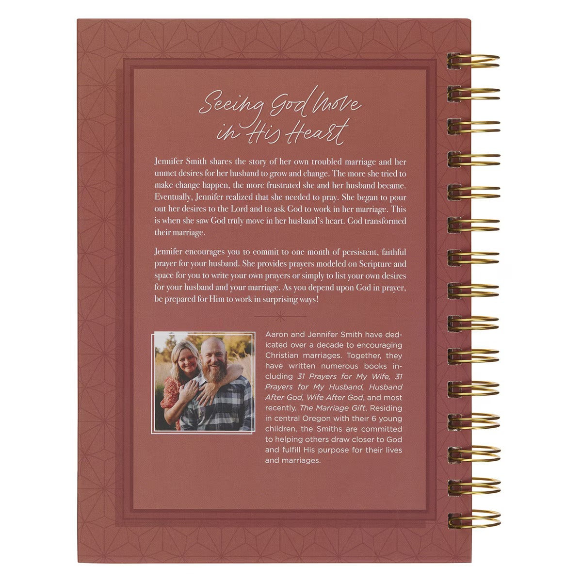 31 Prayers for My Husband Spiral Hardcover Prayer Journal for Wives - The Christian Gift Company