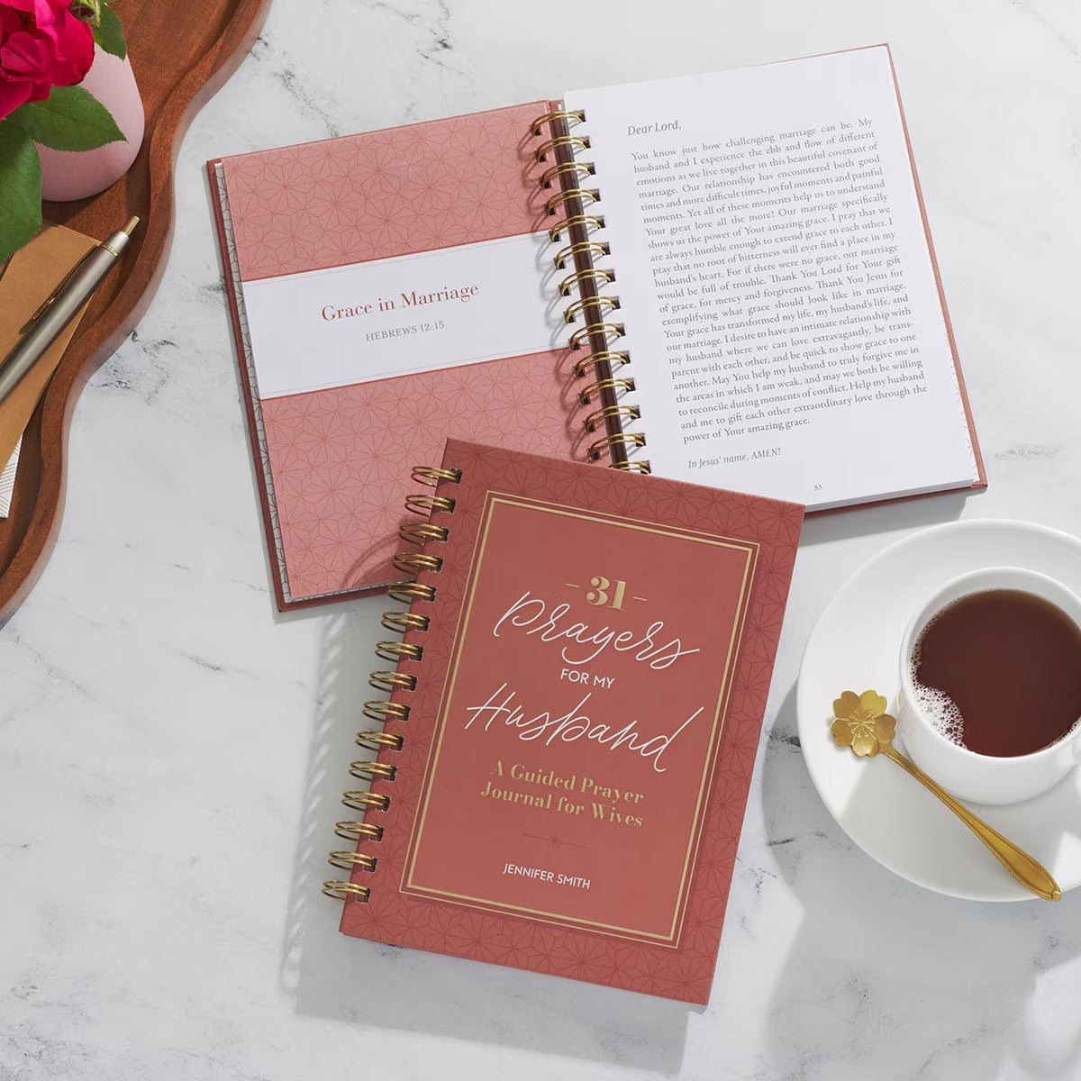 31 Prayers for My Husband Spiral Hardcover Prayer Journal for Wives - The Christian Gift Company
