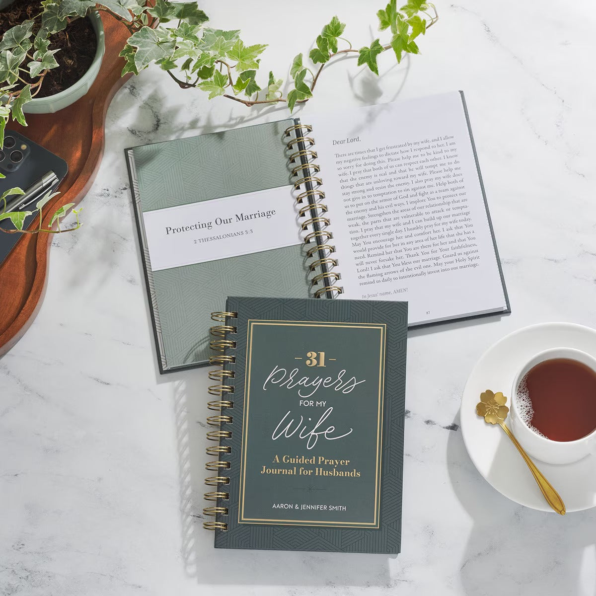 31 Prayers for My Wife Spiral Hardcover Prayer Journal for Husbands - The Christian Gift Company