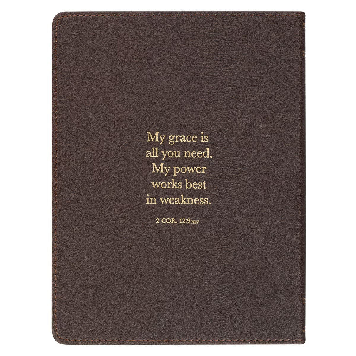 Amazing Grace Two-Tone Brown Faux Leather Daily Devotional