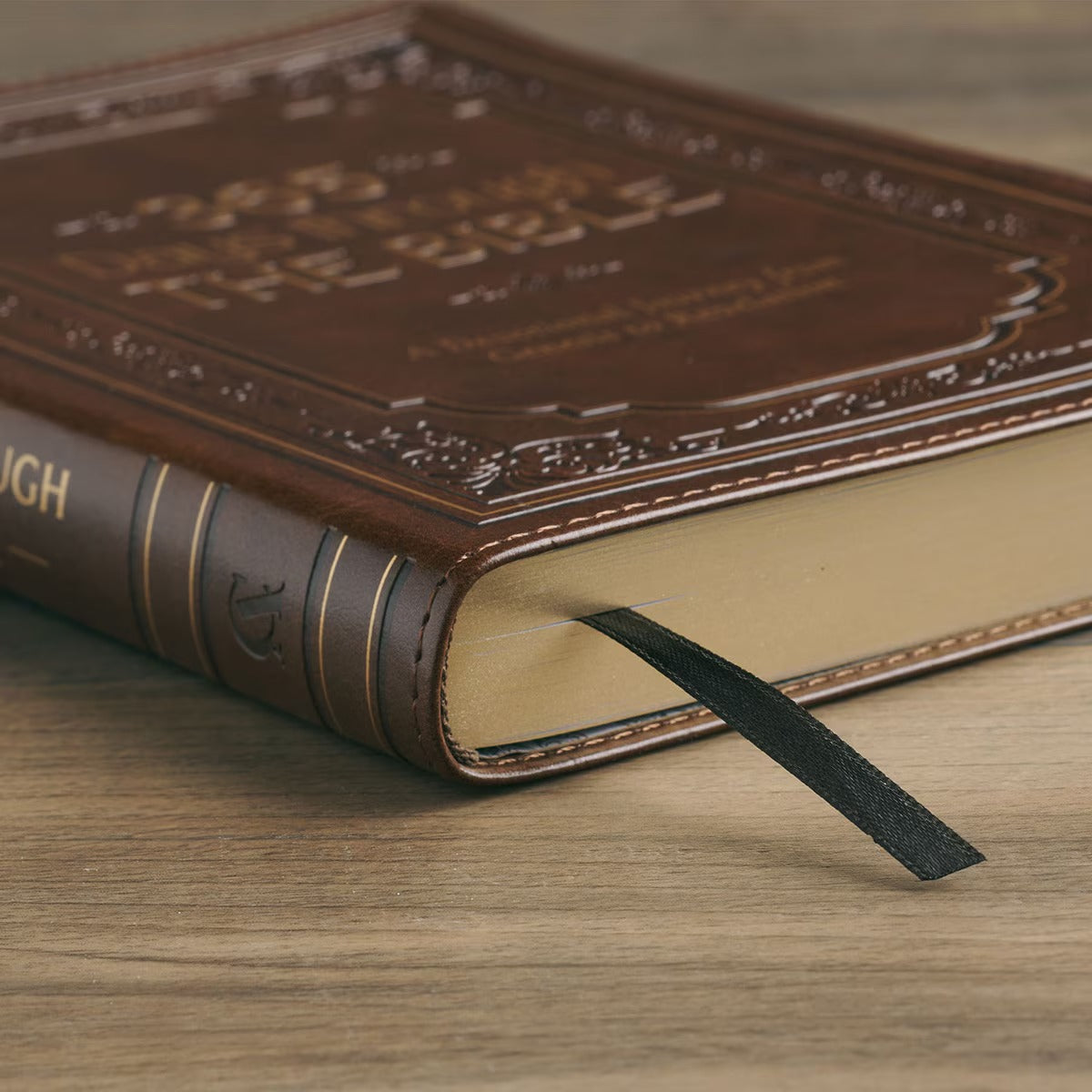 365 Days through the Bible Chestnut Brown Faux Leather Daily Devotional