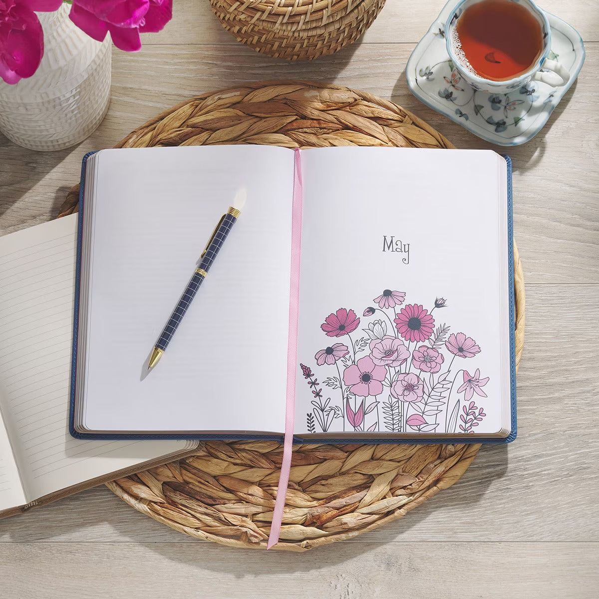 Bless Your Heart Blue Faux Leather Daily Devotional for Women