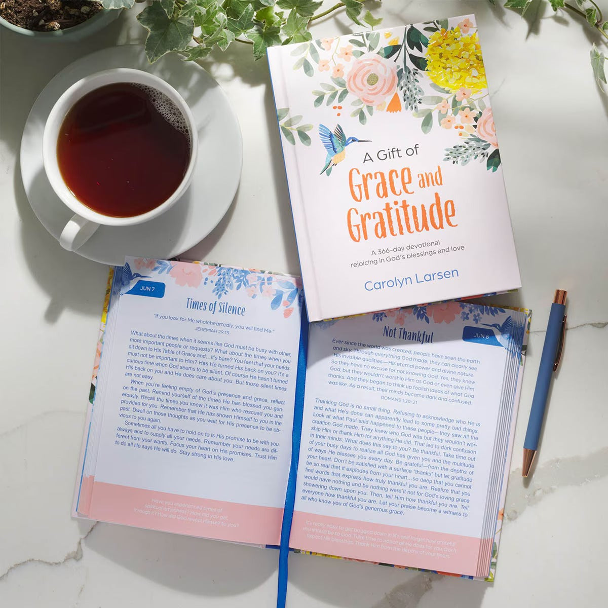 A Gift of Grace and Gratitude White Hardcover Devotional - The Christian Gift Company