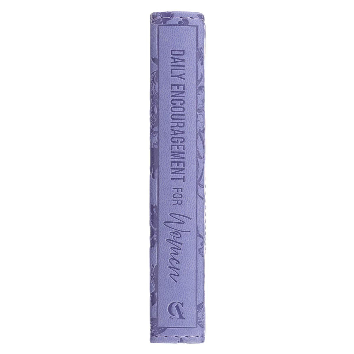 One-Minute Devotions®: Daily Encouragement for Women Purple Floral Faux Leather Devotional - The Christian Gift Company