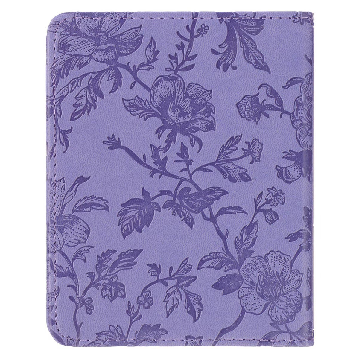 One-Minute Devotions®: Daily Encouragement for Women Purple Floral Faux Leather Devotional - The Christian Gift Company