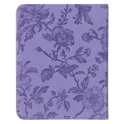 One-Minute Devotions®: Daily Encouragement for Women Purple Floral Faux Leather Devotional - The Christian Gift Company