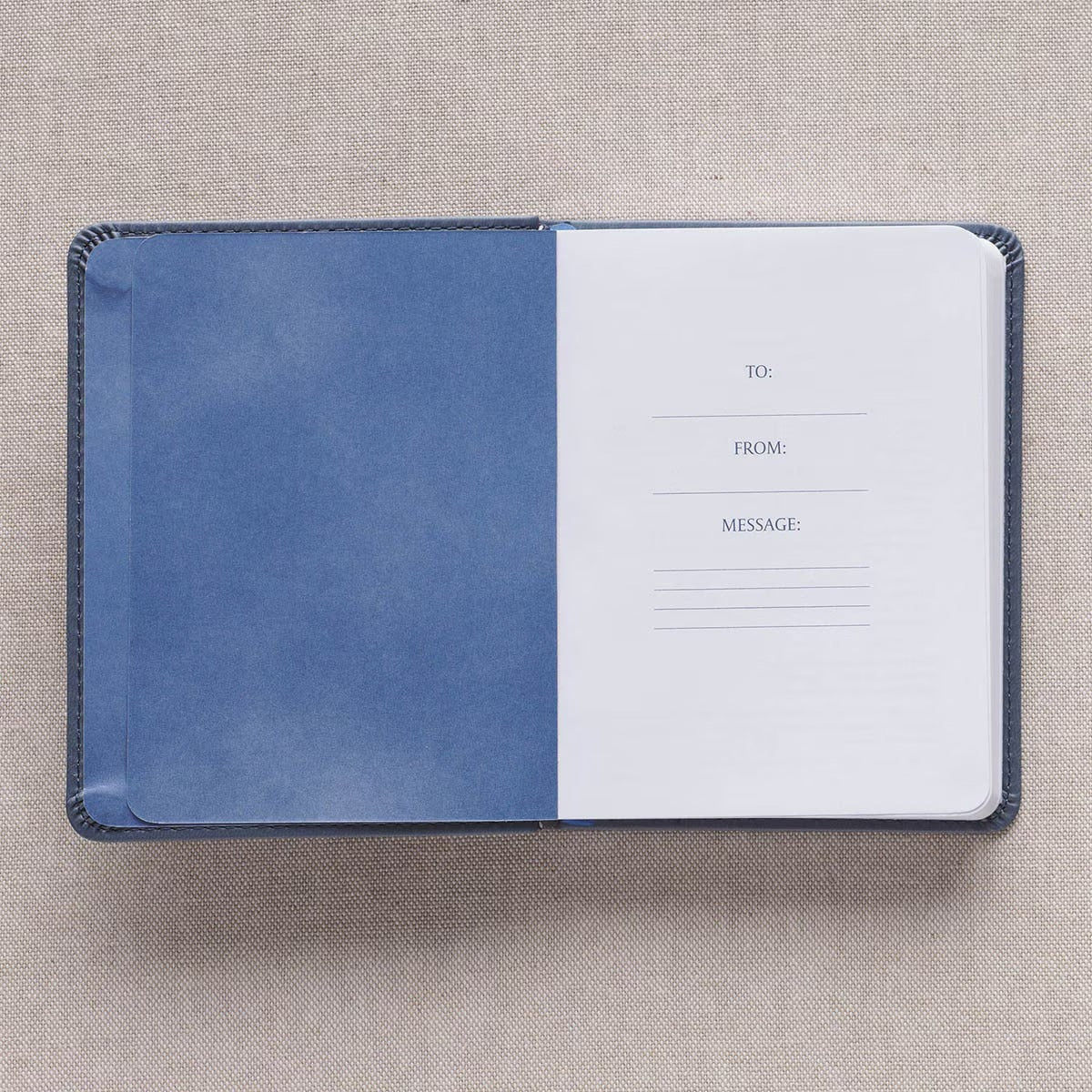 One-Minute Devotions® for Men Slate Blue Faux Leather Devotional - The Christian Gift Company