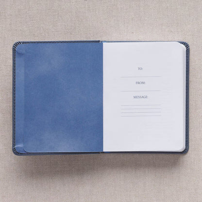 One-Minute Devotions® for Men Slate Blue Faux Leather Devotional - The Christian Gift Company