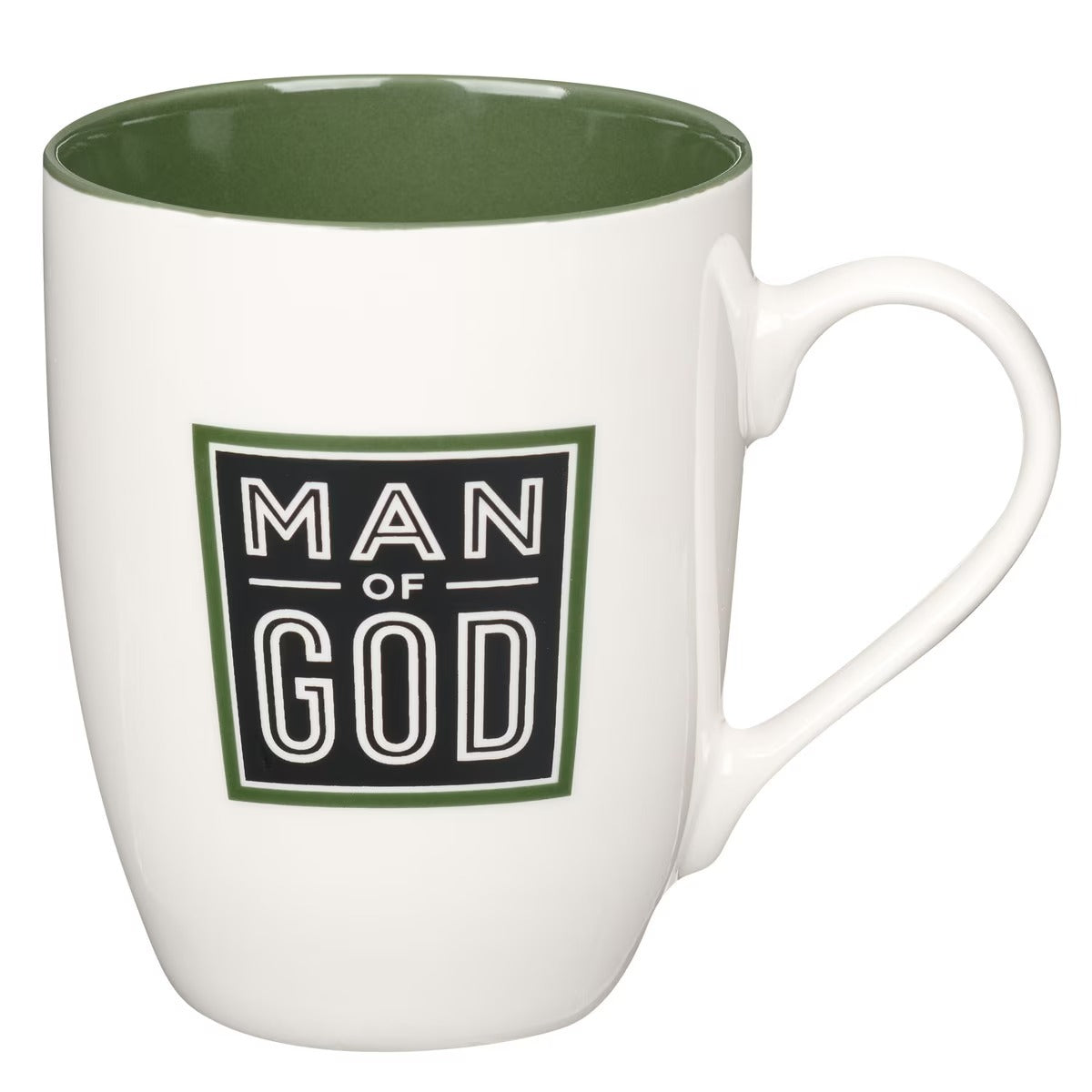 Man of God Cactus Green Ceramic Coffee Mug - 1 Timothy 6:11 - The Christian Gift Company