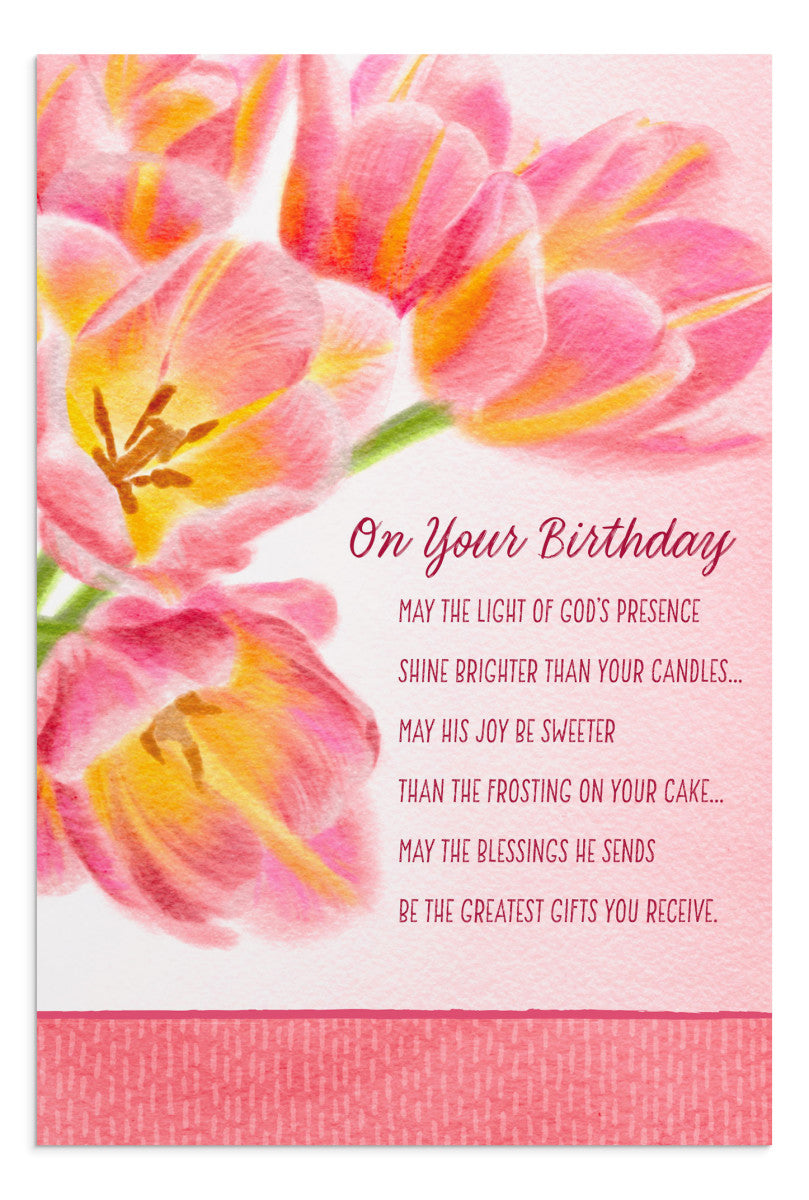 Happy Birthday - Classic Florals - 12 Boxed Cards - The Christian Gift Company