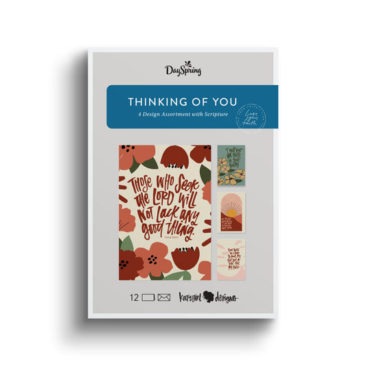 Thinking of You - Katygirl Designs - 12 Boxed Cards - The Christian Gift Company