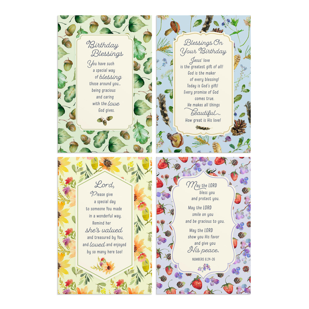 Birthday - Floral Assortment - 12 Boxed Cards and Envelopes