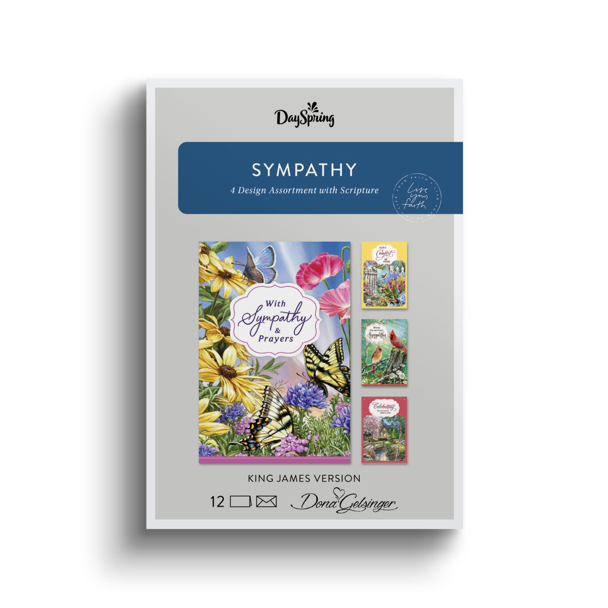 Dona Gelsinger - Sympathy - 12 Boxed Cards and Envelopes