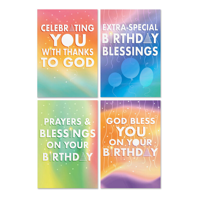 Celebrating You Assorted Religious Birthday Cards, Box of 12 - The Christian Gift Company