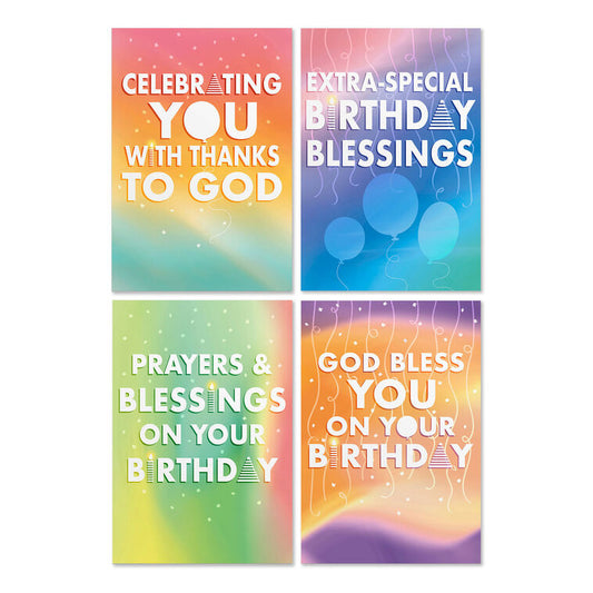 Celebrating You Assorted Religious Birthday Cards, Box of 12