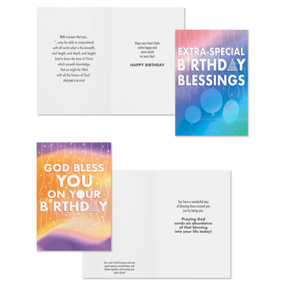 Celebrating You Assorted Religious Birthday Cards, Box of 12 - The Christian Gift Company