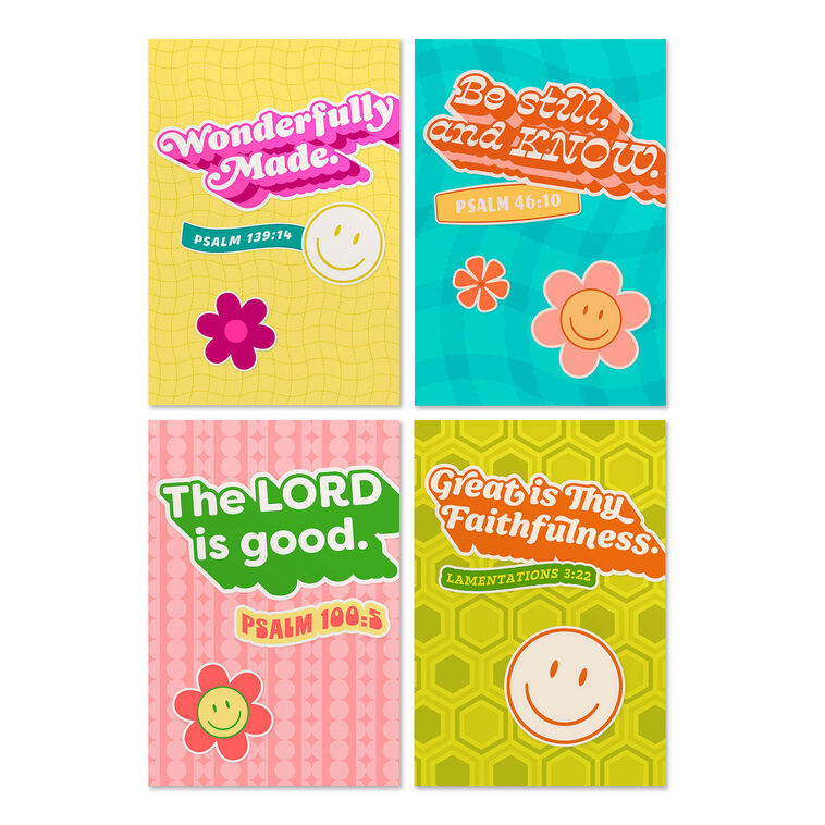 Bright Retro Assorted Religious Birthday Cards, Box of 12 - The Christian Gift Company