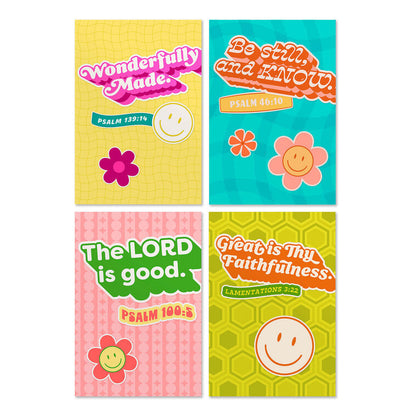 Bright Retro Assorted Religious Birthday Cards, Box of 12 - The Christian Gift Company