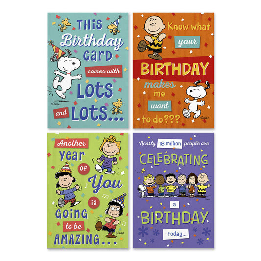 Peanuts® Happy Day Assorted Religious Birthday Cards, Box of 12