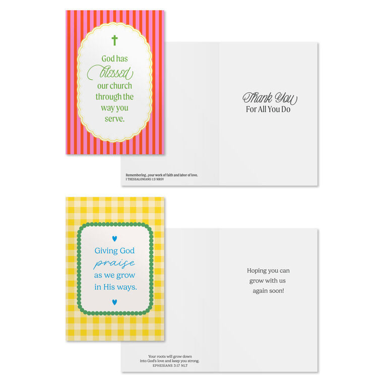 Faith Hope Love Assorted Religious Church Occasions Cards, Box of 12 - The Christian Gift Company