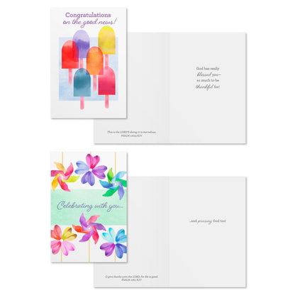 Bright Celebrations Assorted Religious Congratulations Cards, Box of 12