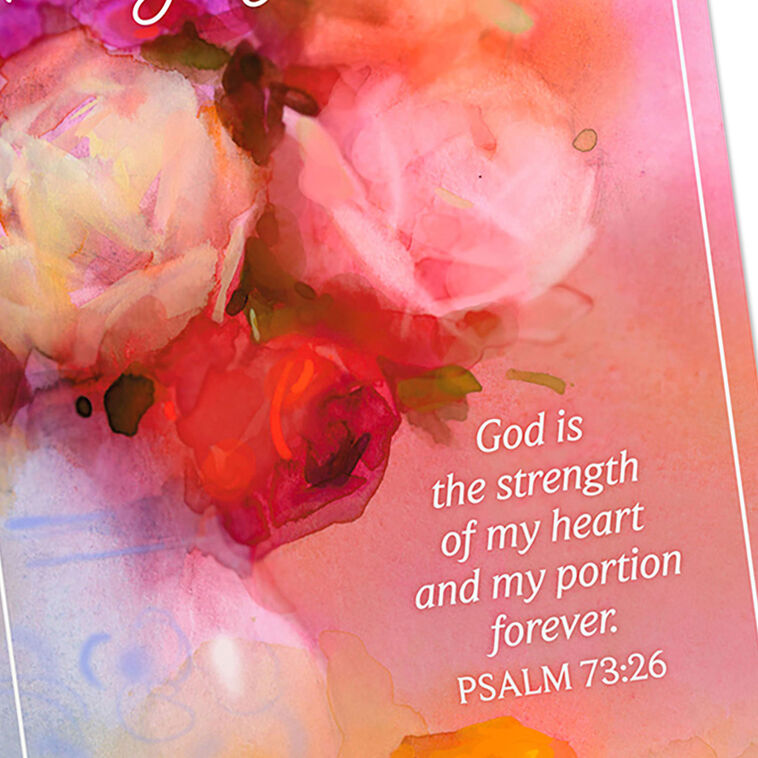 Watercolour Floral Assorted Religious Encouragement Cards, Box of 12 - The Christian Gift Company