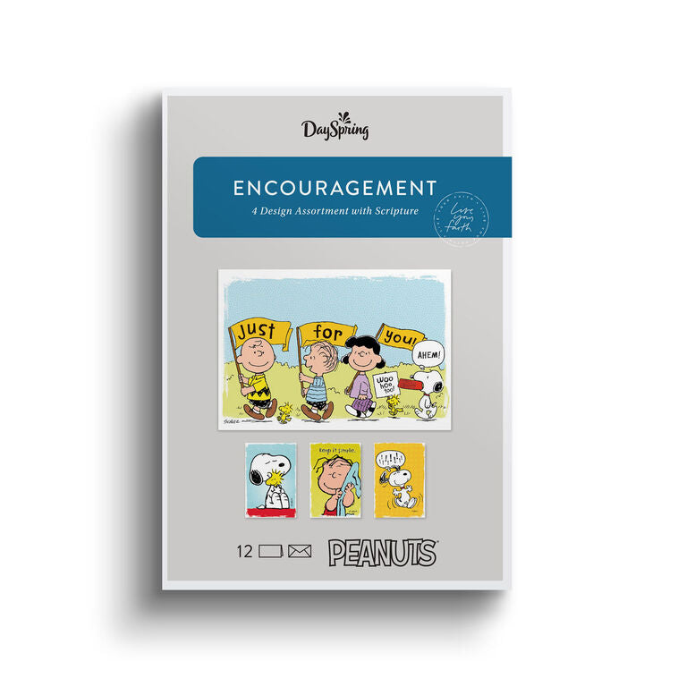 Peanuts® Assorted Religious Encouragement Cards, Box of 12 - The Christian Gift Company