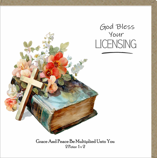 God Bless Your Licensing Card