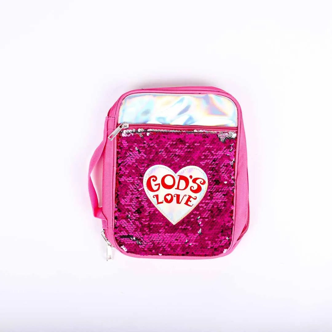Sequinned Bible Cover - God's Love - The Christian Gift Company