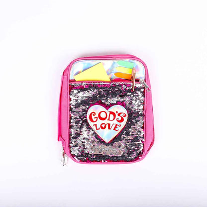 Sequinned Bible Cover - God's Love - The Christian Gift Company