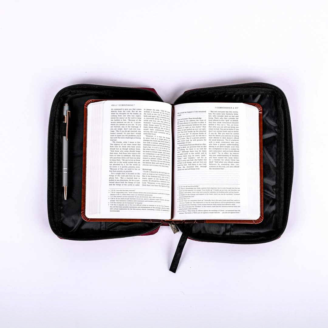 Canvas Bible Cover - Burgundy - The Christian Gift Company